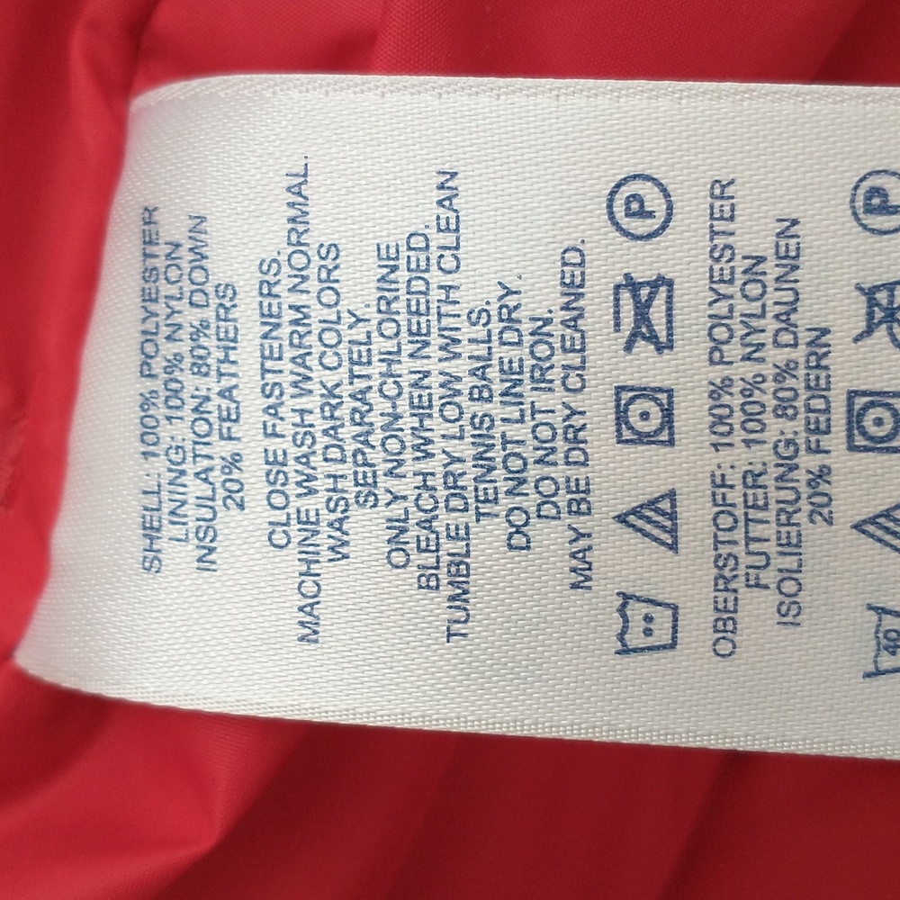 NWOT LANDS' END Red and White Checkered Puffer Vest. Size/ L - Picture 12 of 12